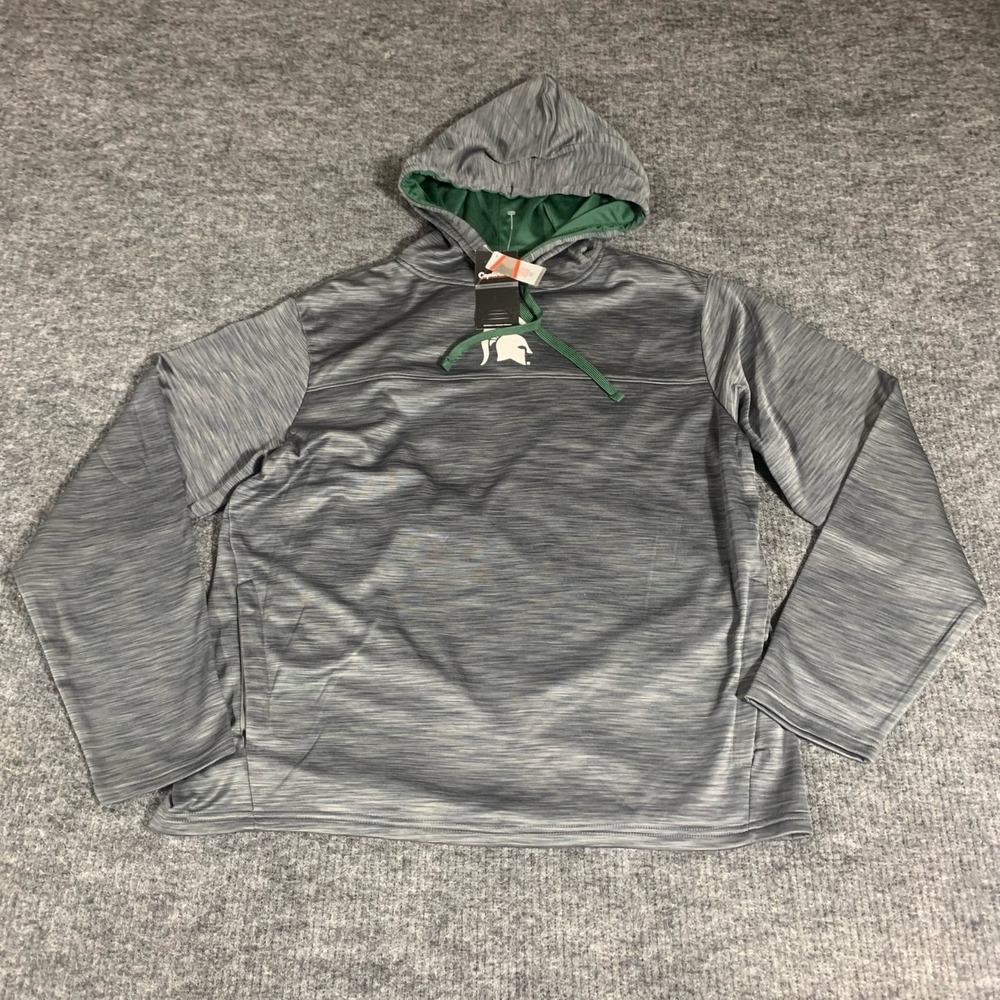 Michigan State Spartans‎ Hoodie Mens Large Gray Pullover Sweatshirt Basketball